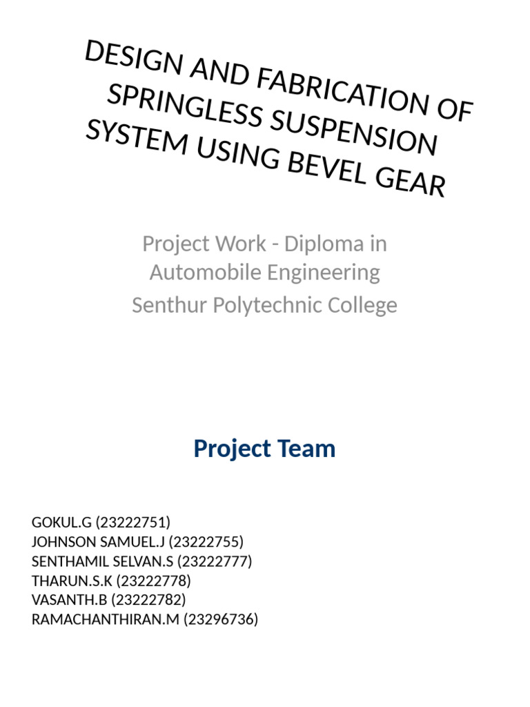 Springless Suspension Final Styled | PDF