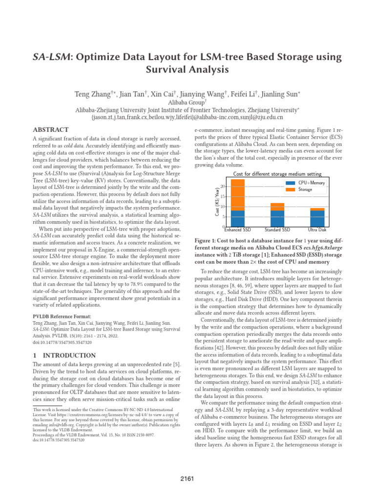 Optimizing LSM-tree with Survival Analysis | PDF | Computer Data ...