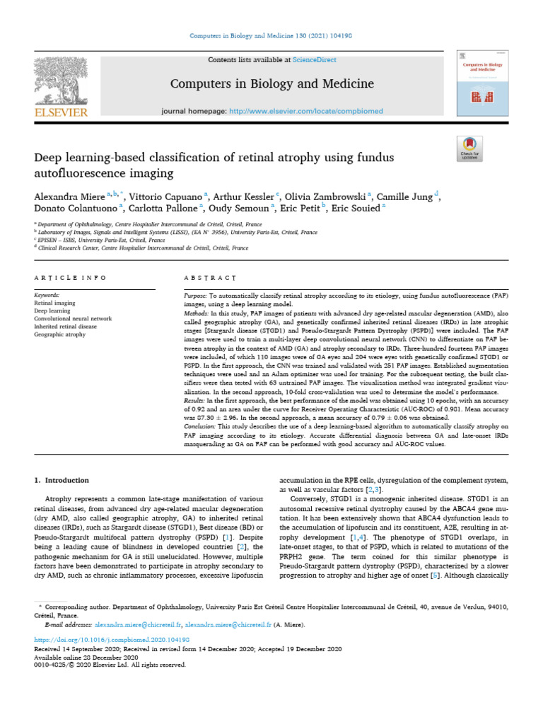Deep Learning-Based Classification of Retinal Atrophy Using Fundus ...
