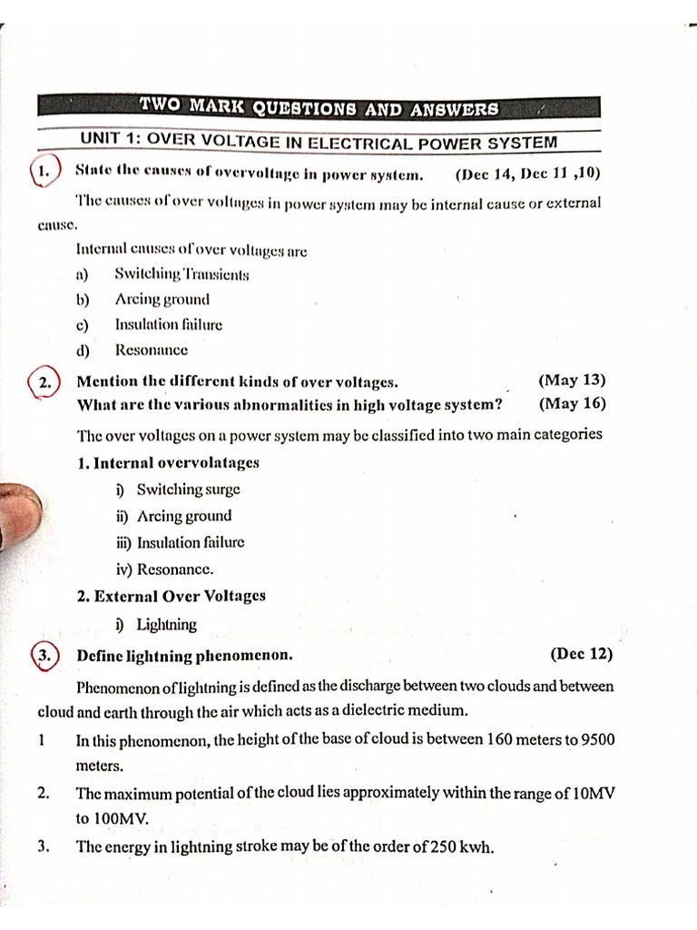 HVE 2 Marks | PDF