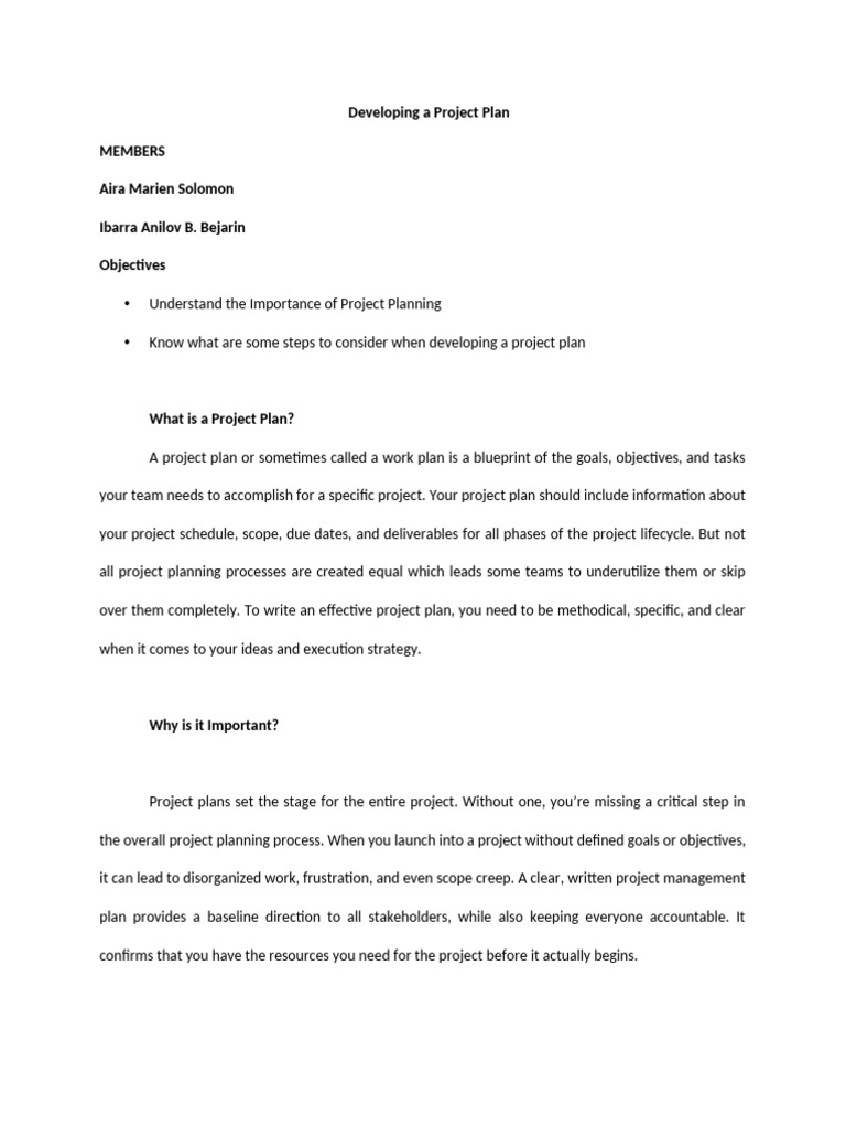 Essential Steps for Project Planning | PDF | Goal | Project Management
