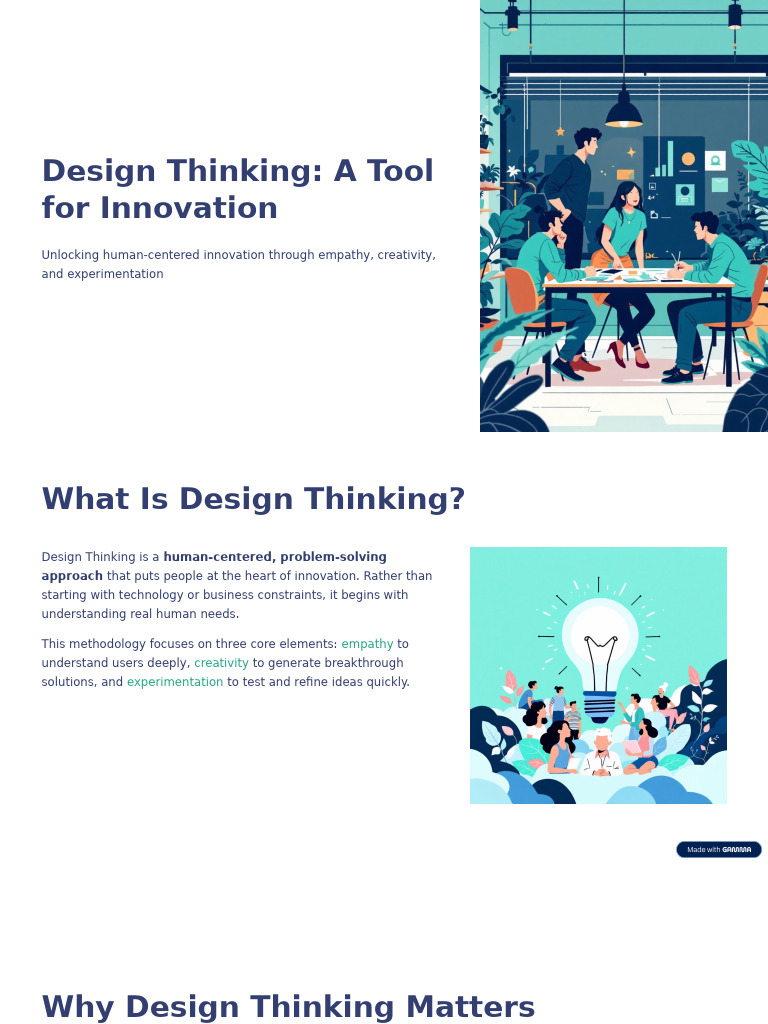 Design Thinking for Human-Centered Innovation | PDF | Design Thinking ...