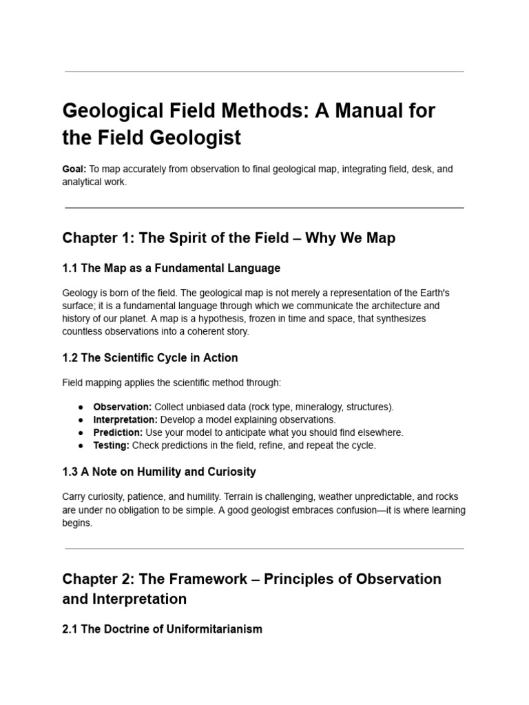 Geological Mapping Techniques Manual | PDF | Geology | Rock (Geology)