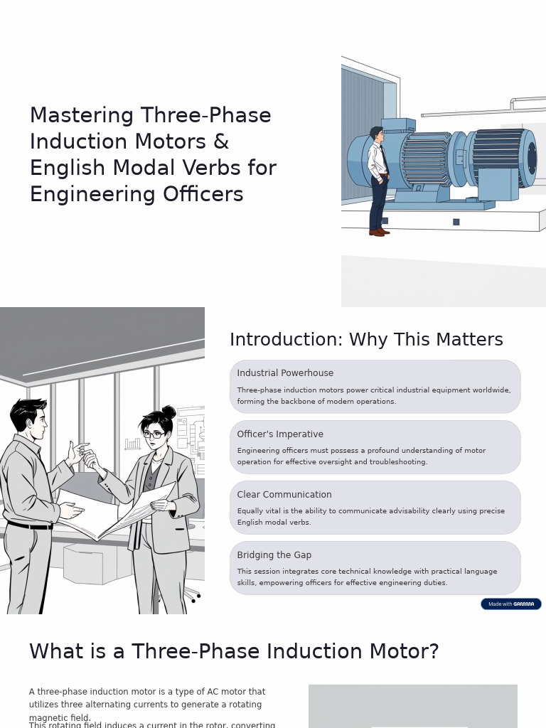 Mastering Three Phase Induction Motors and English Modal Verbs For ...