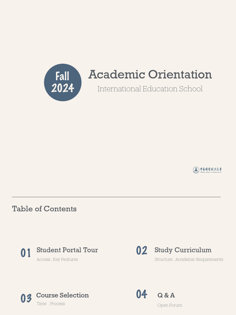 Fall 2024 Academic Orientation Guide | PDF