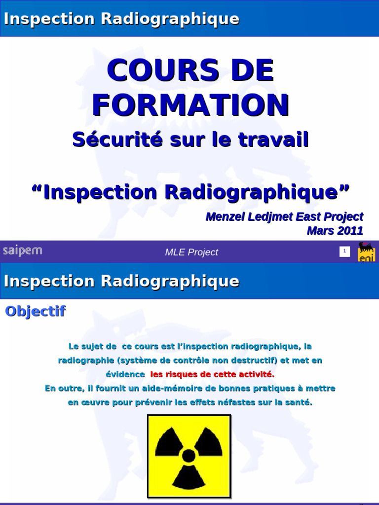Formation en Inspection Radiographique | PDF | Radiographie ...