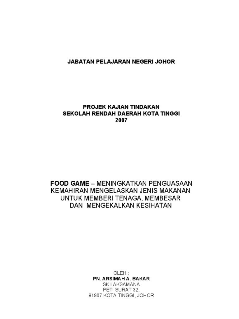 Kajian Tindakan Sains Sk