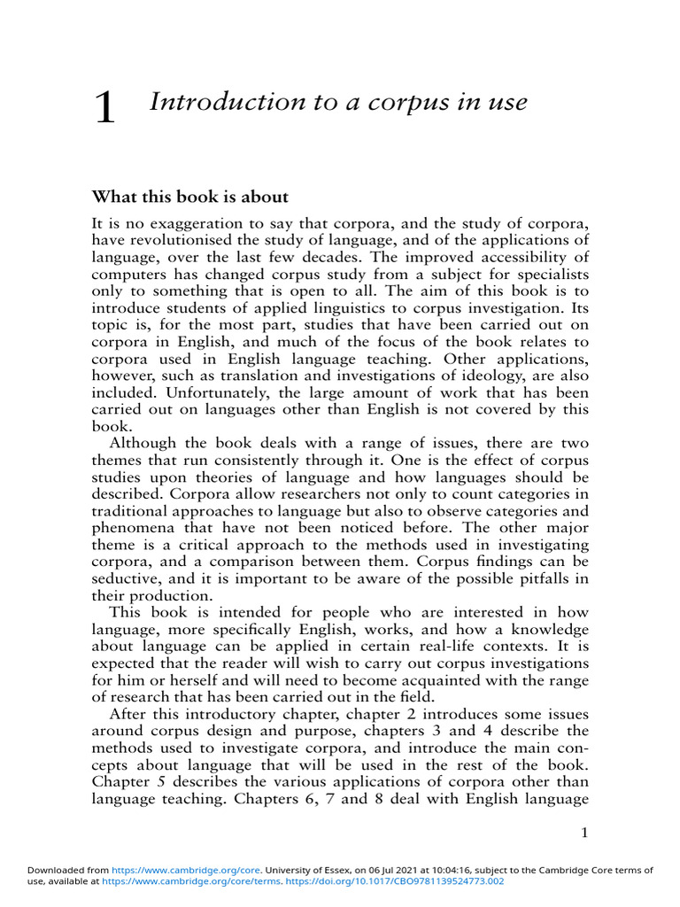 05.0 PP 1 24 Introduction To A Corpus in Use | PDF