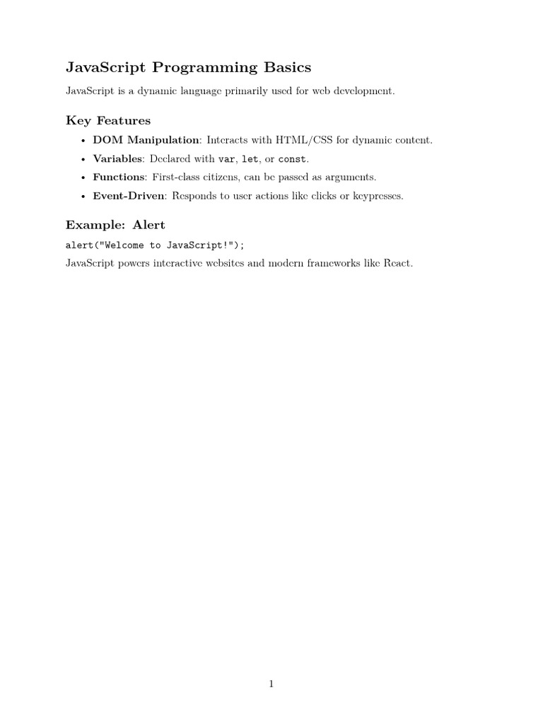 Js 1 | PDF