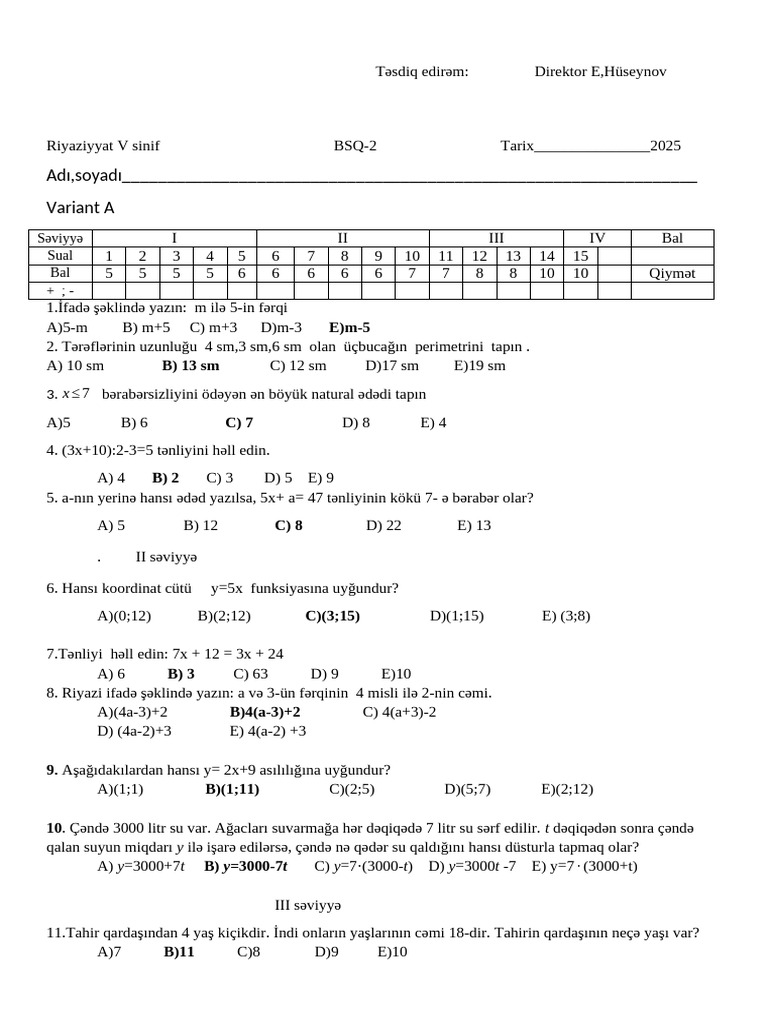 Riy 5 bsq2 A | PDF