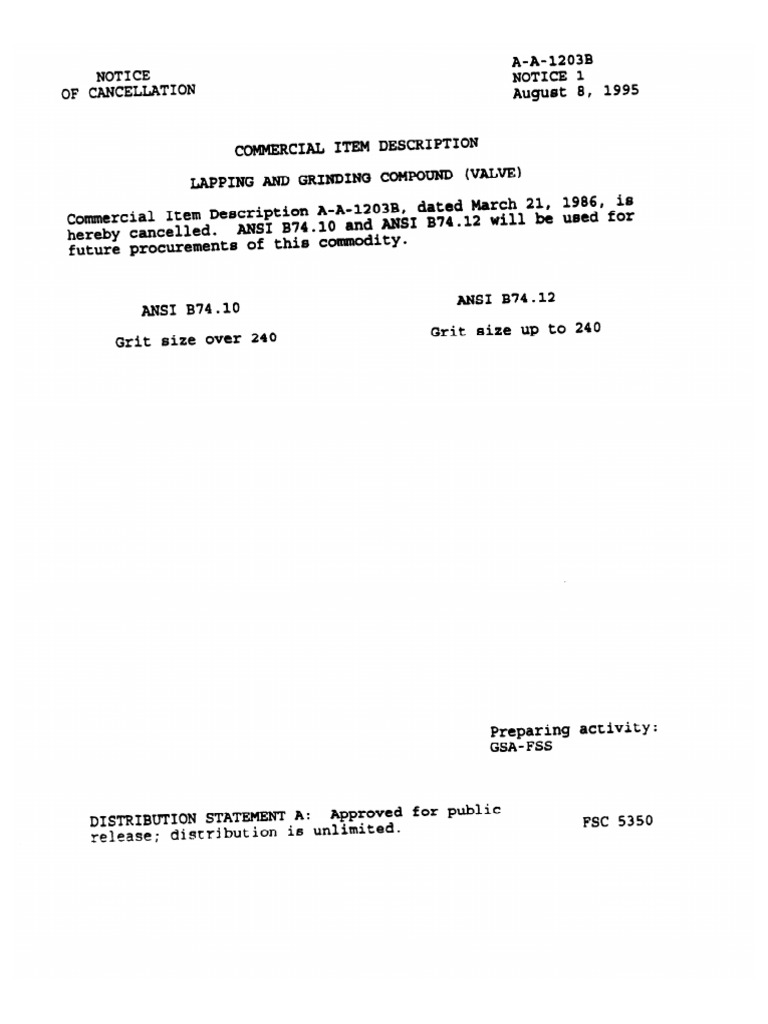 A A 1203B - Notice 1 | PDF