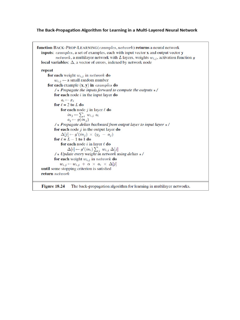The Back-Propagation Algorithm | PDF