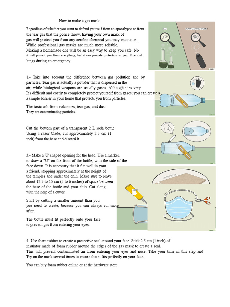 How to make a gas mask | PDF | Gases | Materials