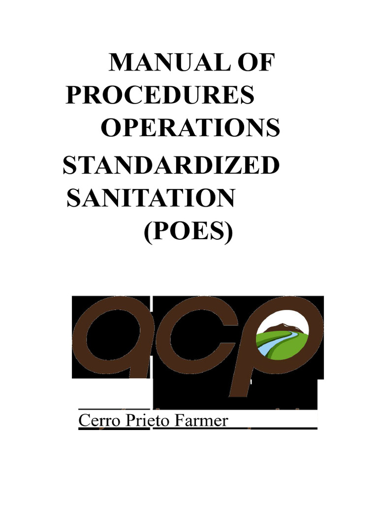 Standardized Sanitation Procedures Manual | PDF | Disinfectant | Hygiene