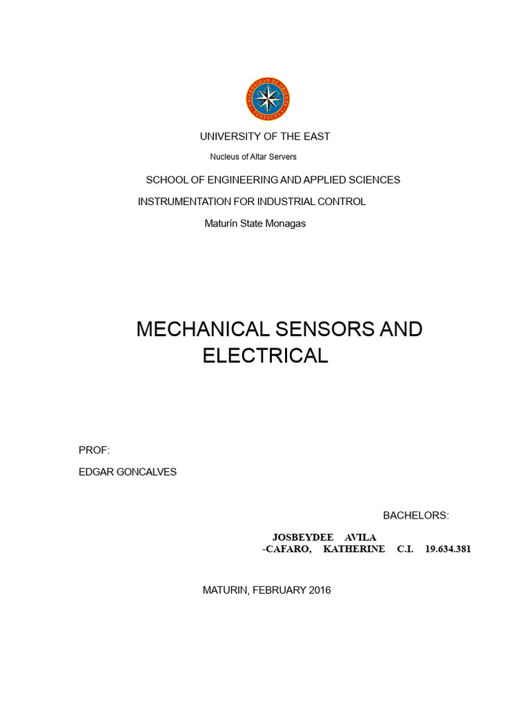 Mechanical and Electrical Sensors Overview | PDF | Capacitor | Capacitance