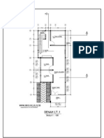 Contoh Gambar Kerja Rumah Minimalist 6x14,6m