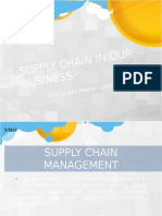 Supply Chain I N Our Busine SS: Click To Edit Mas Ter Subt Itle Style