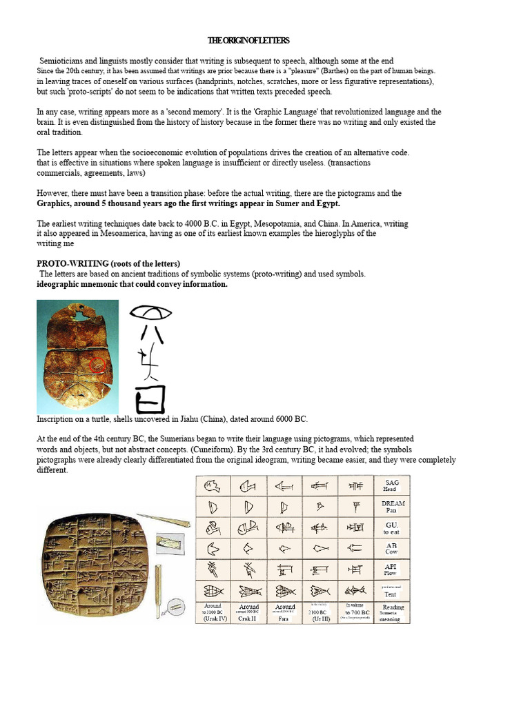 Evolution of Writing and Letters | PDF | Alphabet | Writing