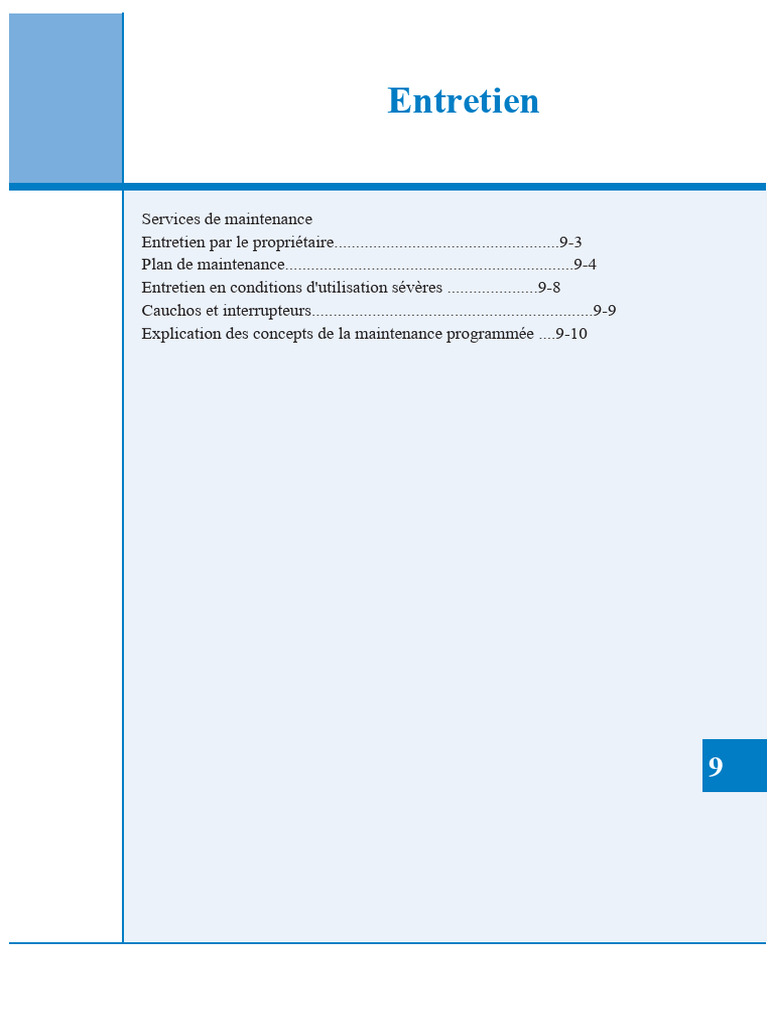 Programme d'entretien Hyundai Tucson | PDF | Climatisation | Injection ...