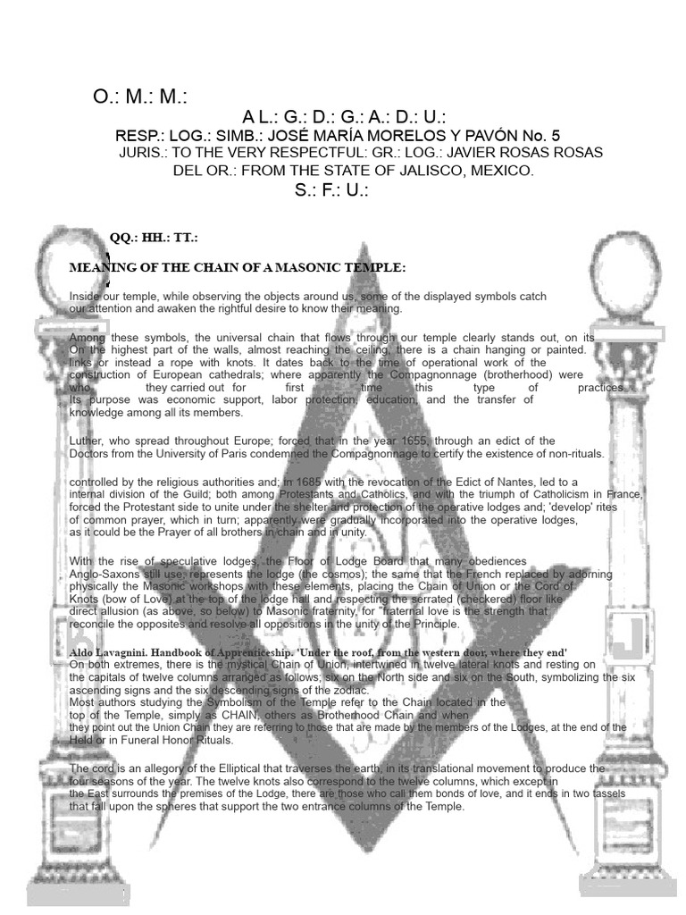 Meaning of Masonic Temple Chain | PDF | Freemasonry | Temple