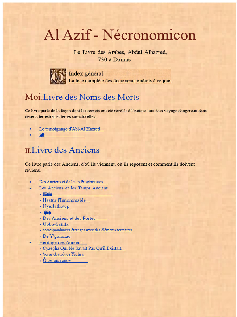 Al Azif : Le Nécronomicon en PDF | PDF | Démons | Lune