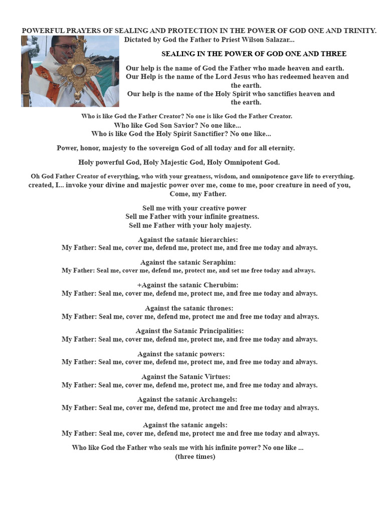 Prayers for Divine Sealing and Protection | PDF | God The Father | Trinity