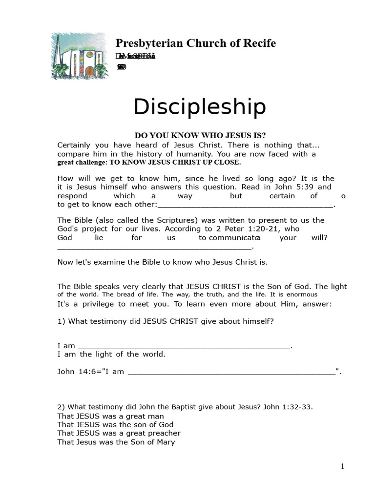 Know Jesus Christ: A Discipleship Guide | PDF | Jesus | Good Works