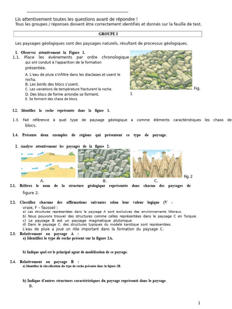 Analyse des paysages géologiques et minéraux | PDF | Minéral | Géologie