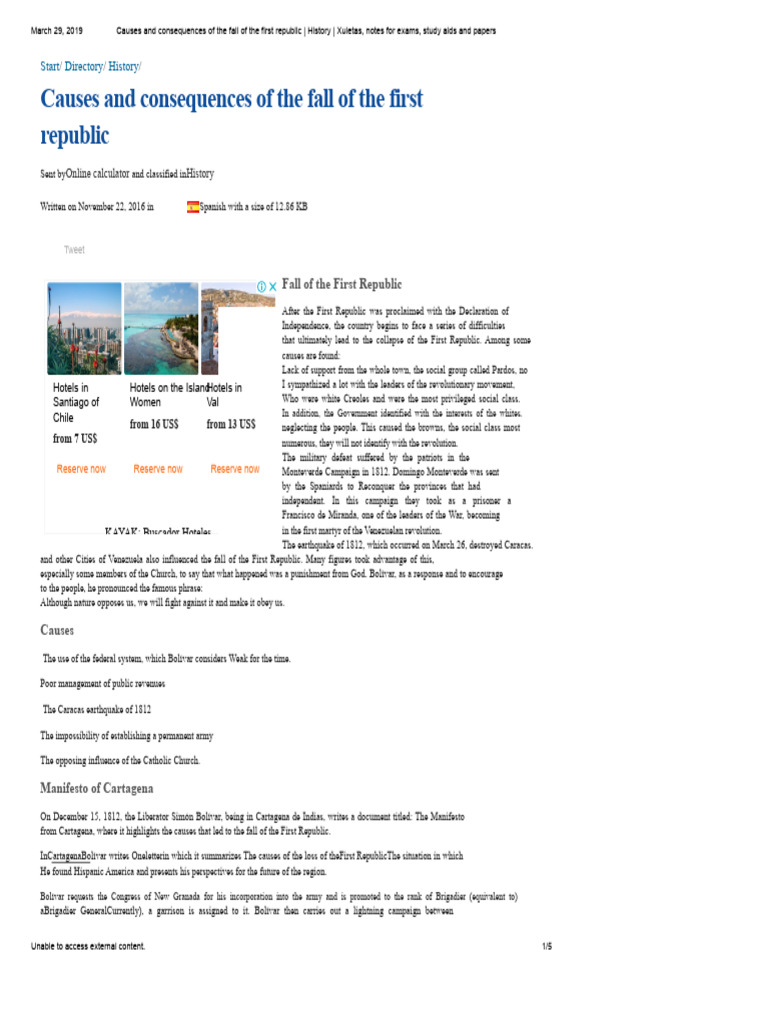 Causes of First Republic's Fall | PDF