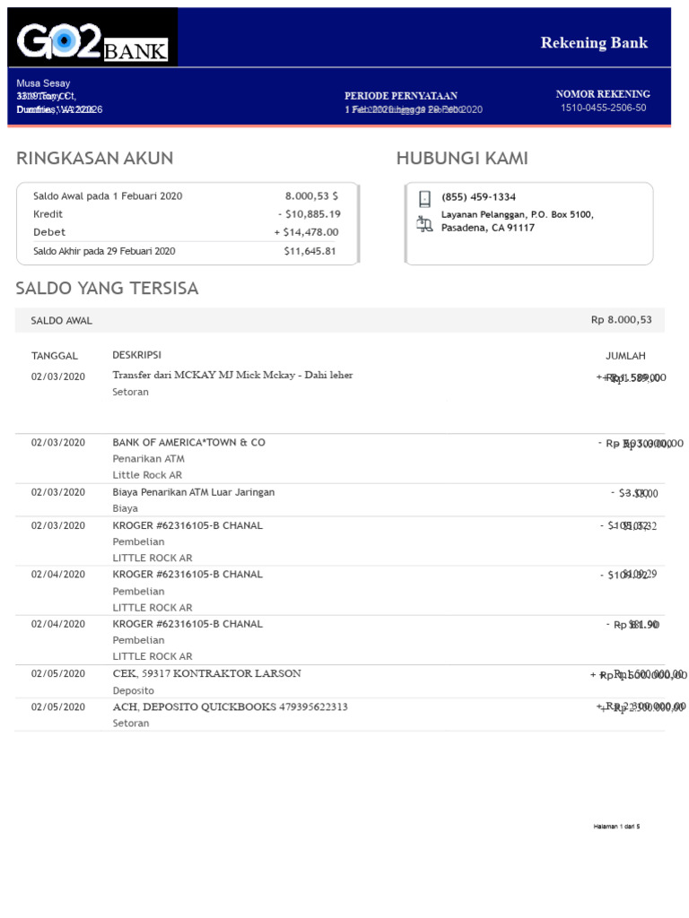 Template GO2Bank 2 | PDF