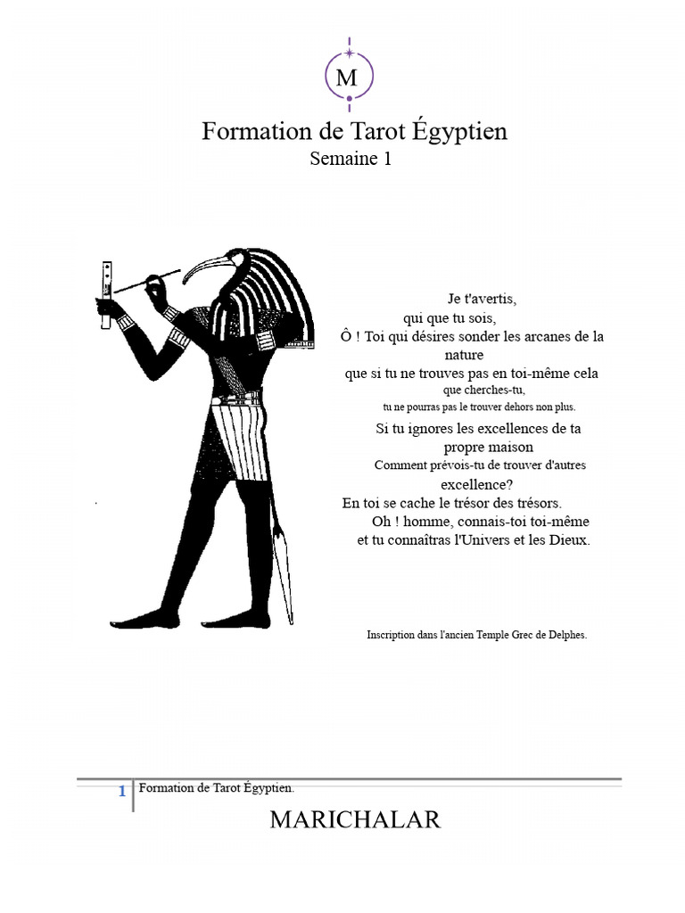 Signification du Tarot Égyptien | PDF | Osiris | Horus