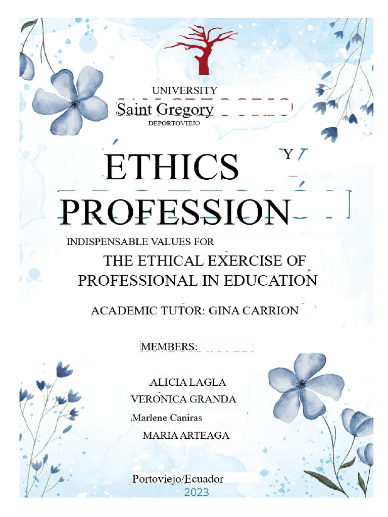 Professional Ethics of The Teacher | PDF | Profession | Professional Ethics