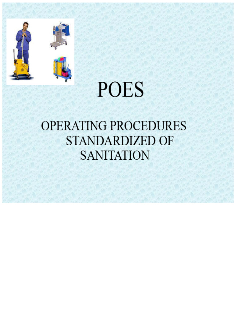 Standardized Sanitation Procedures in Food Processing | PDF ...