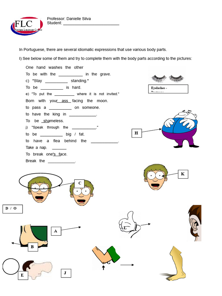 Portuguese Idioms with Body Parts | PDF