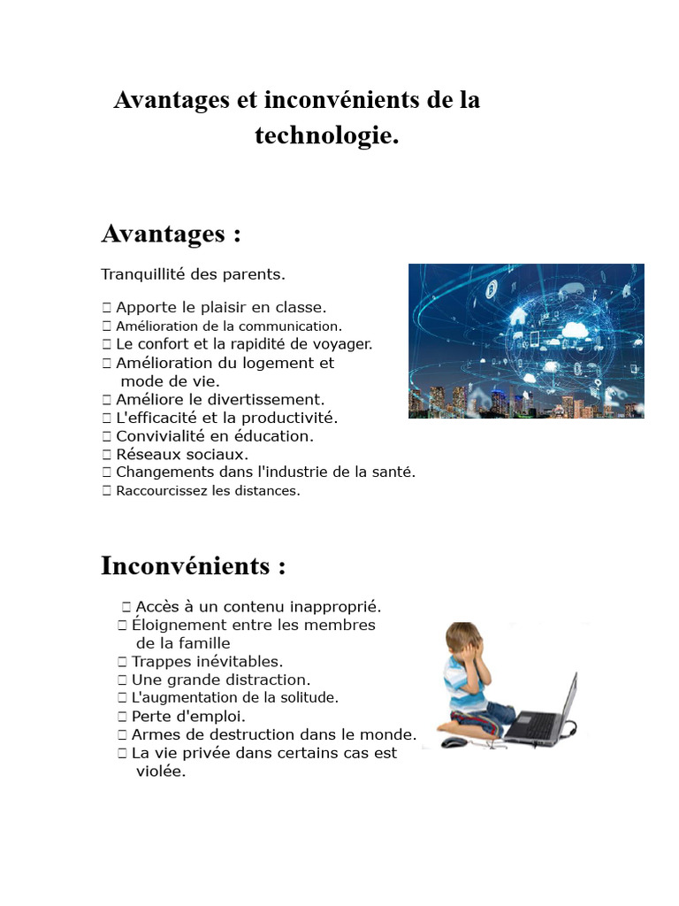 Avantages et inconvénients de la technologie PDF — free download