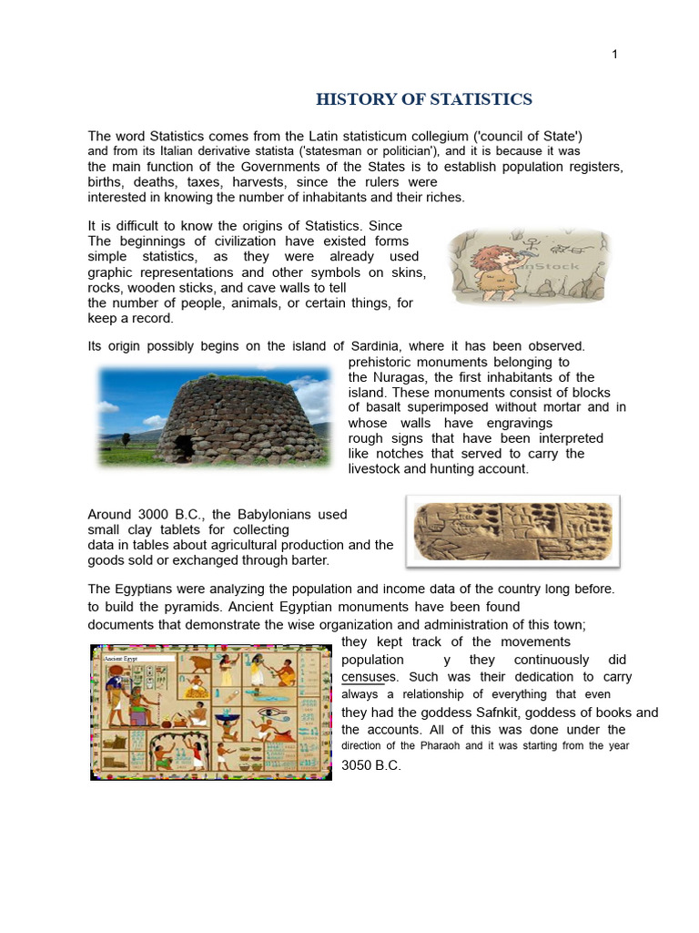 Origins of Statistics in Prehistoric Sardinia | PDF | Statistics ...