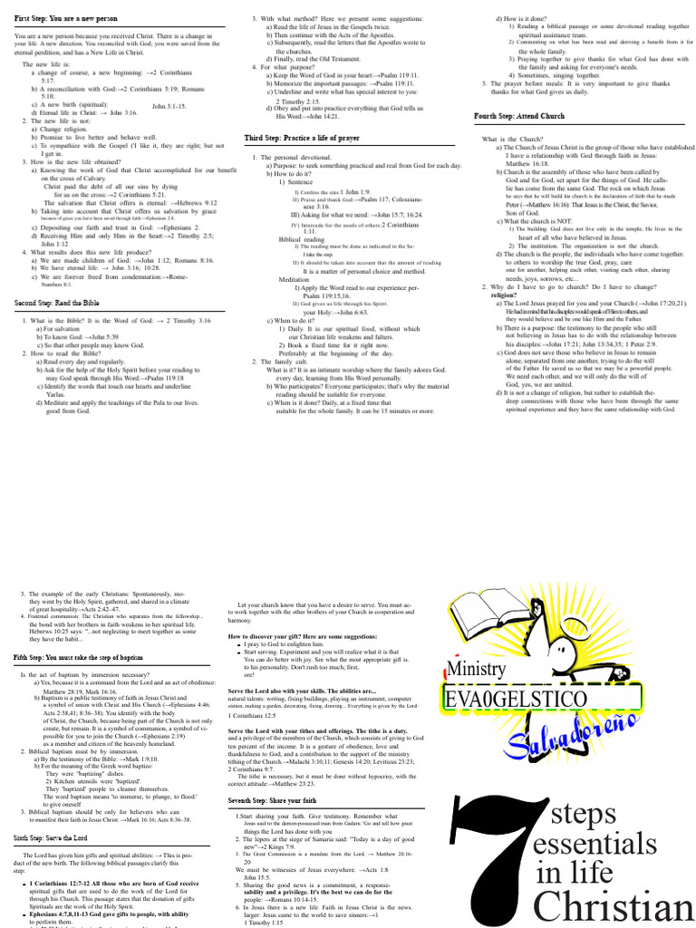 Seven Steps of The New Christian | PDF | Baptism | Jesus