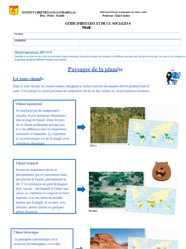 Zones climatiques et paysages mondiaux | PDF | Climat | Neige