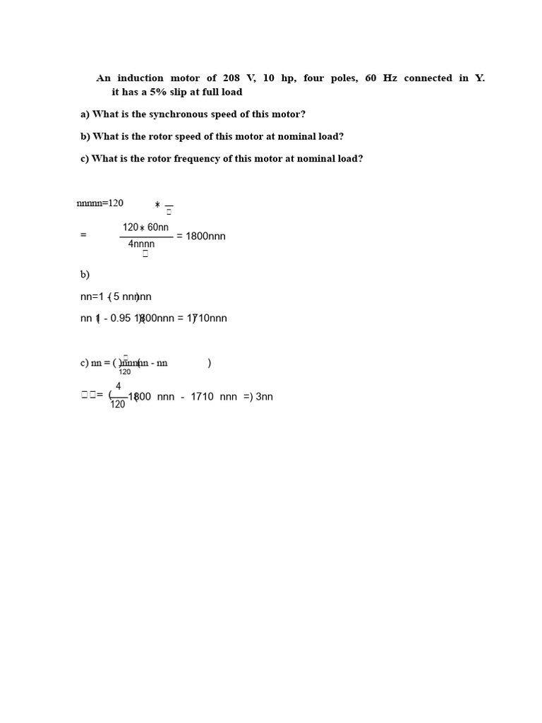 Induction Motor Calculations and Analysis | PDF | Electrical Equipment ...