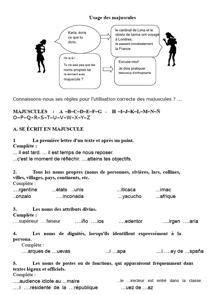 Règles d'utilisation des majuscules | PDF | Lima | Linguistique