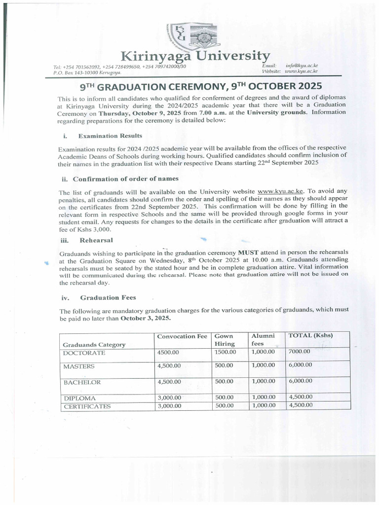 Graduation Notice 2025 | PDF