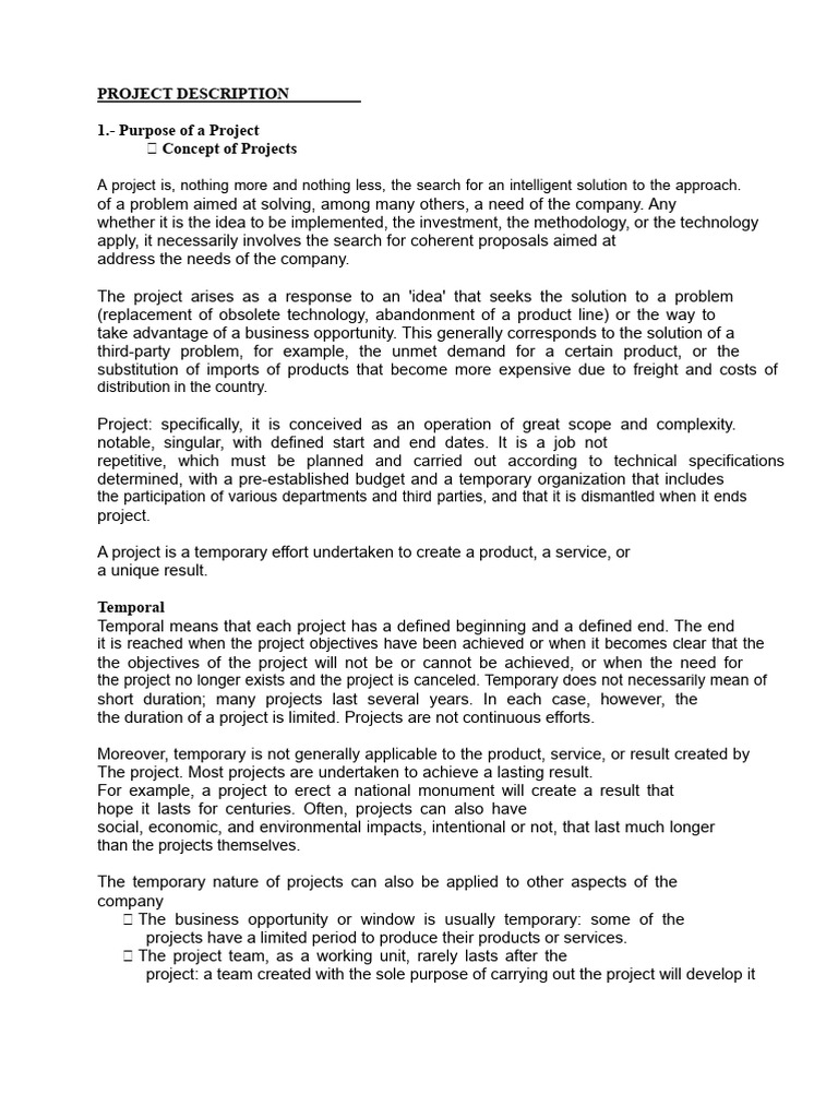 2 Description of A Project | PDF | Evaluation | Investing