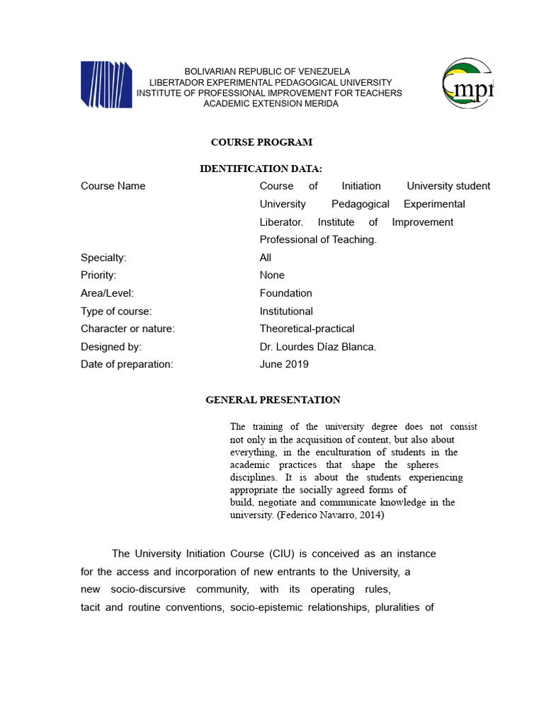 CIU Program Second Version | PDF | Metacognition | Decision Making