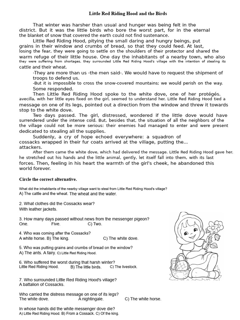 Little Red Riding Hood's Winter Rescue | PDF