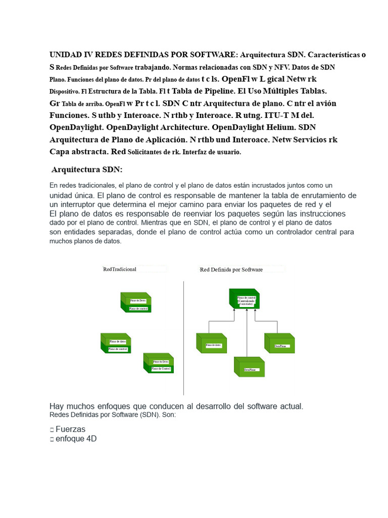 Arquitectura de Redes Definidas por Software | PDF | Red de ...