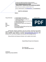 Nota Dinas Pemberitahuan Website Dan Email Pegawai