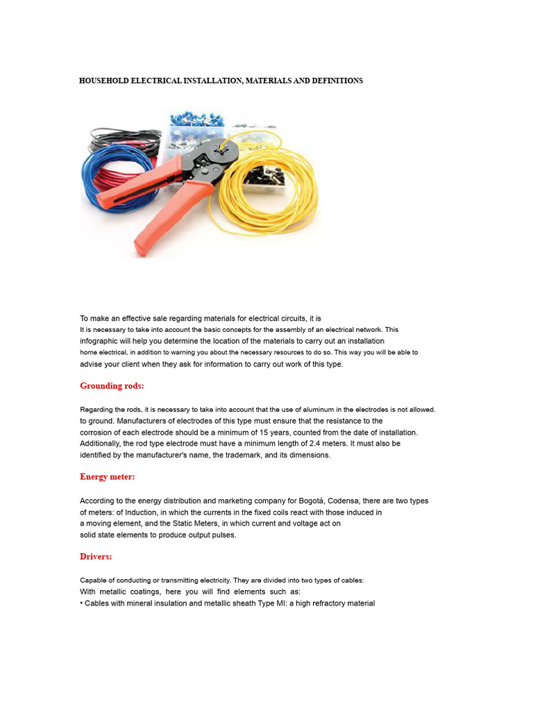 Home Electrical Installation Guide | PDF | Electrical Wiring ...