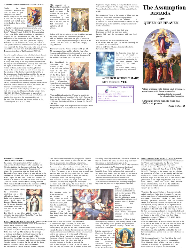 The Assumption of Mary: Eschatological Significance | PDF | Mary ...