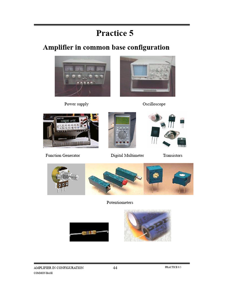 Common Base Amplifier Configuration Guide | PDF | Bipolar Junction ...