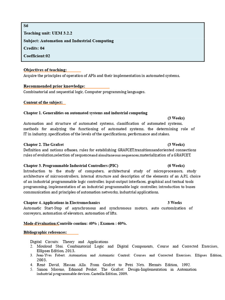Automation and Industrial Computing Course | PDF | Automation ...